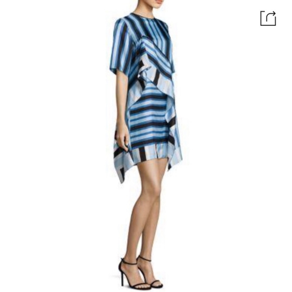 DVF Striped silk mini dress